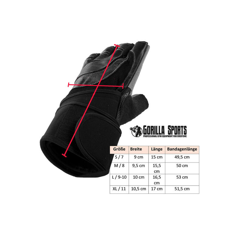 GORILLA SPORTS Trainingshandschuhe inkl. Bandage