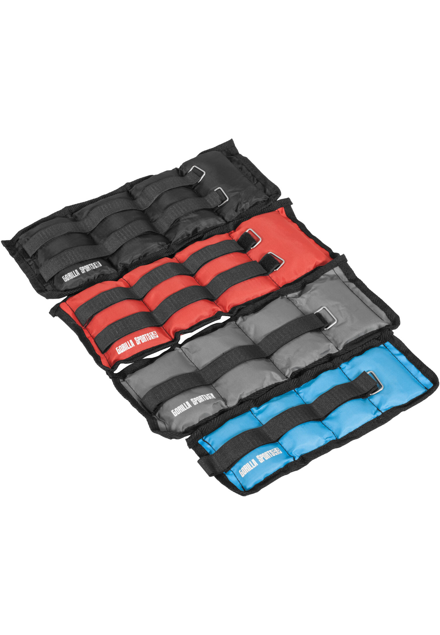 GORILLA SPORTS Enkelgewichten - 2 kg (2 x 1 kg) - Set van 2 - Polsgewichten -