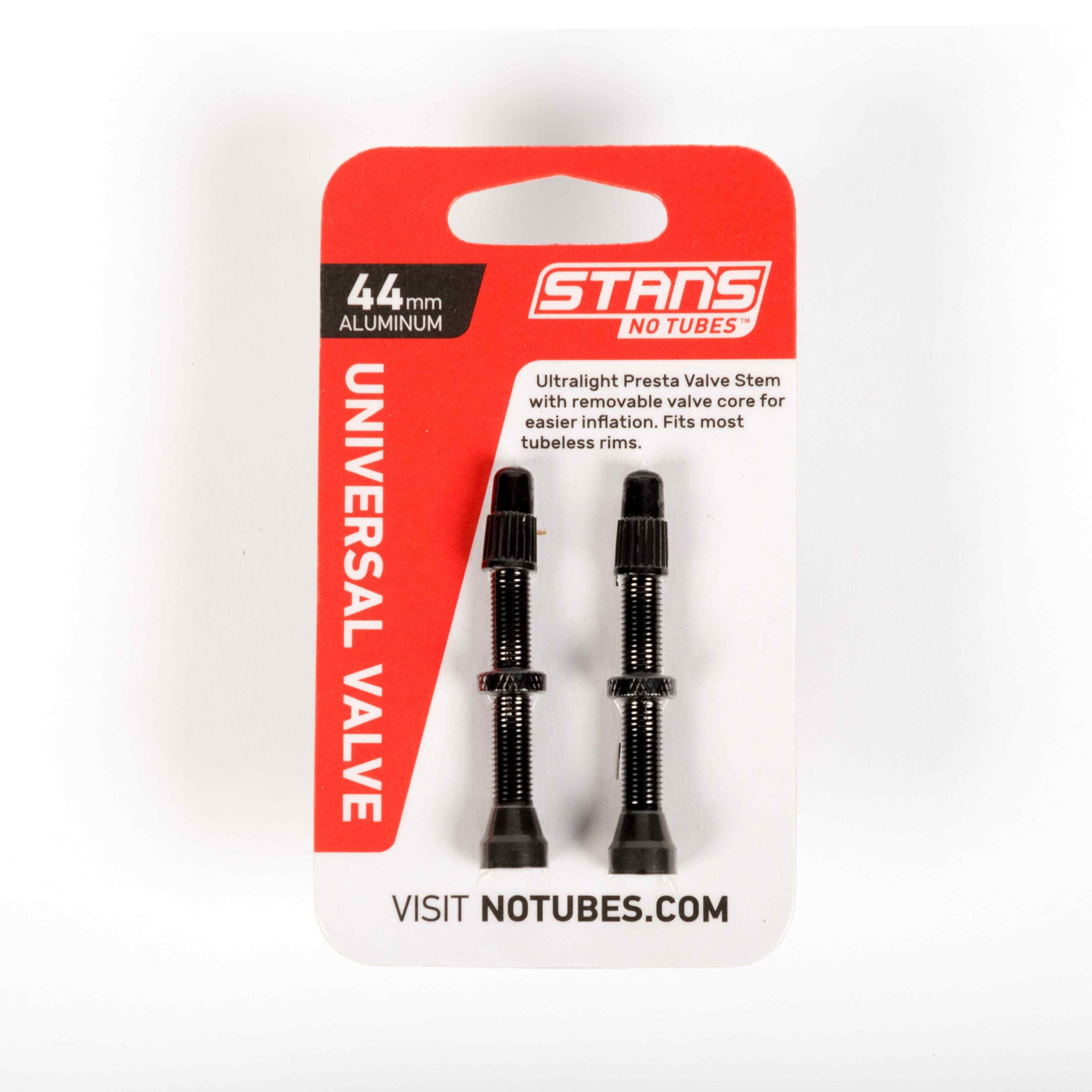 STAN'S NO TUBES Stans NoTubes Presta  Alloy Valve Stems 44mm Black