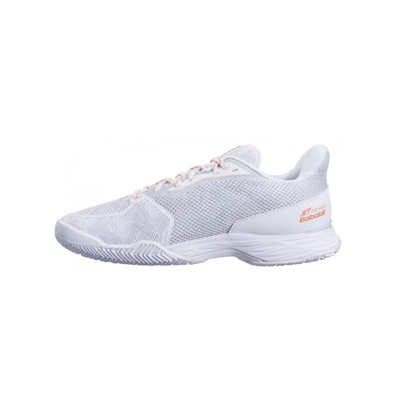 Buty tenisowe damskie Babolat Jet Tere clay women white/living coral 37