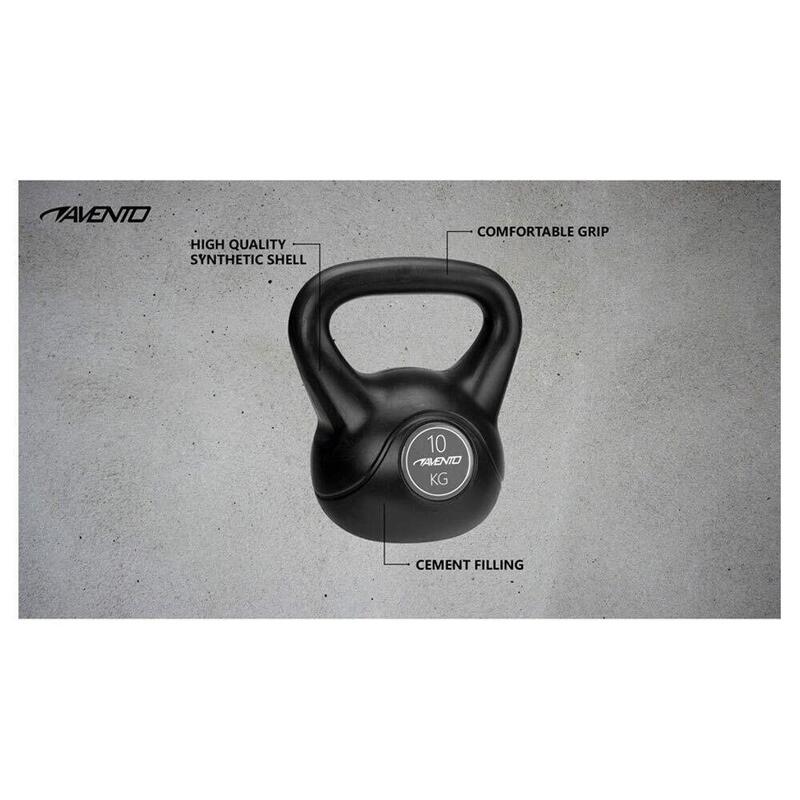 Kettlebell 10 Kg, Negru, 10 kg