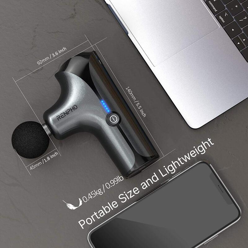 Pistolet de massage RENPHO Mini GM173 - 4 têtes de massage - 5 modes