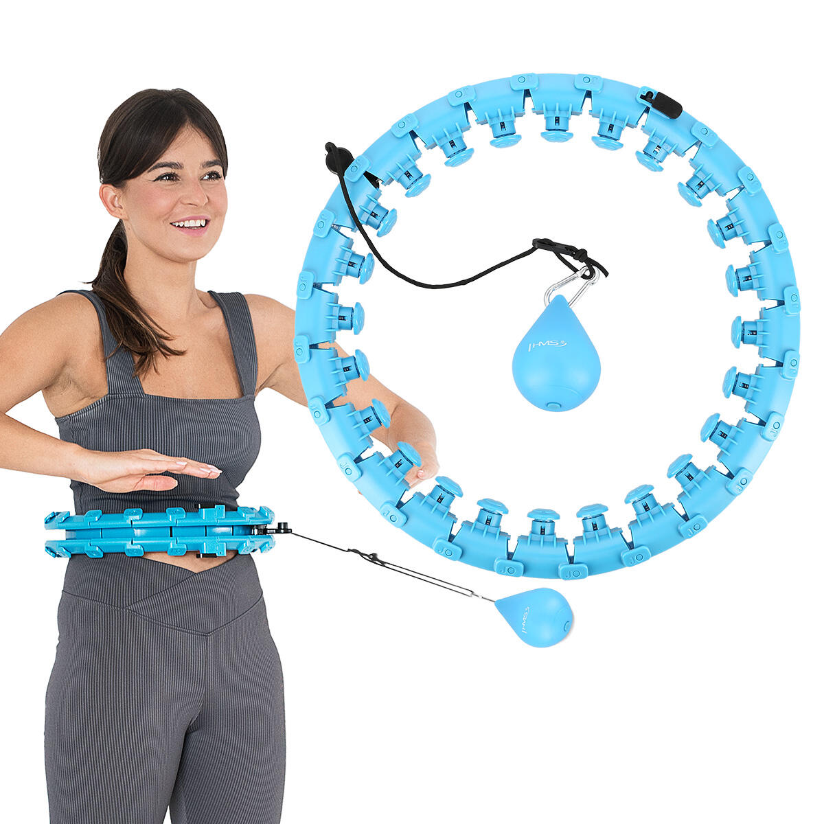 Hula hoop set HHW01 met noppen en verzwaring + riem BR163 HMS 4/7
