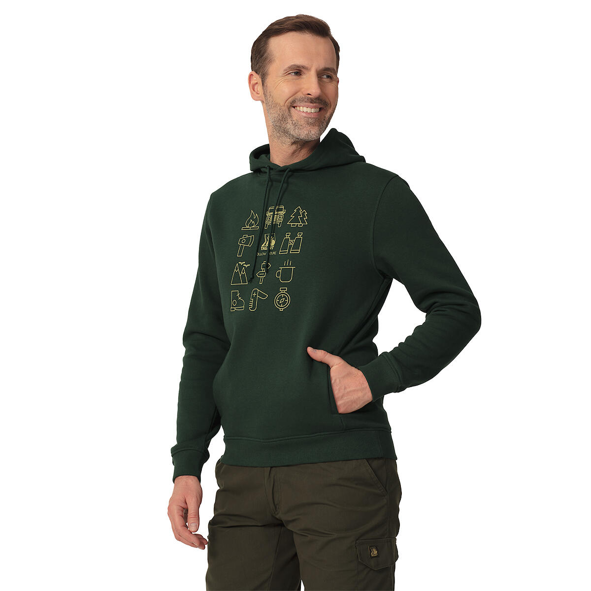 Bluza myśliwska męska Tagart Fns Rover Green ciepła dzianina 1/5