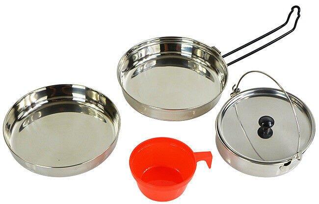 Mil-Tec 1 Person Stainless Steel Cook Set 2/5