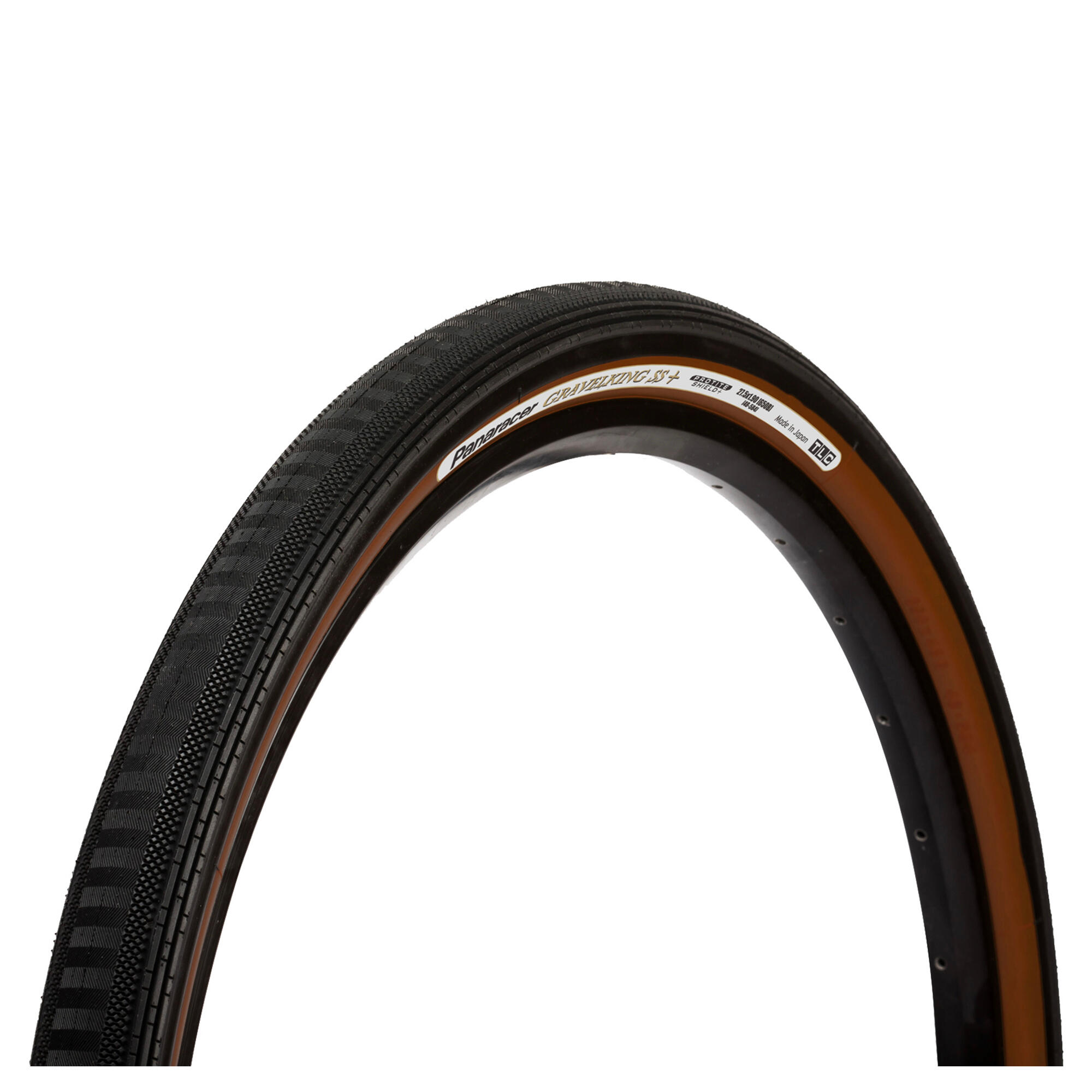 PANARACER Neumático plegable Gravelking Semi Slick Plus - 28'' - Negro/Marrón