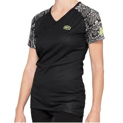 Airmatic vrouwen - dames trui met korte mouwen - zwart phython - zwart/wit