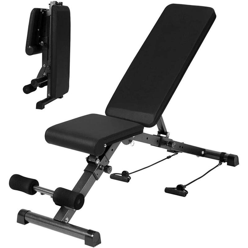 Banco Musculación, Multifuncional, Reclinable/ Inclinable. Fitness 8 Posiciones