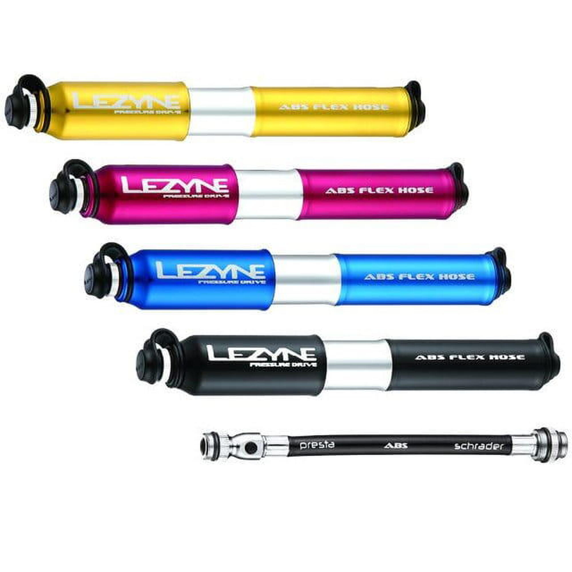 Pompa manuală Lezyne CNC HP Pressure Drive Gloss Blue S (17 cm)