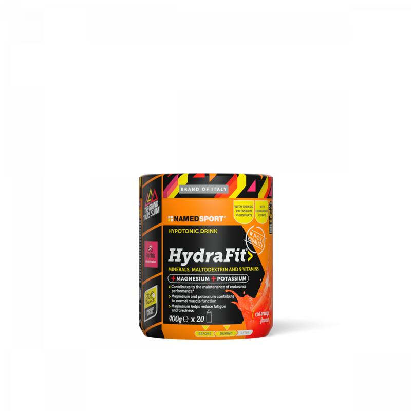 Bebida energética de laranja sanguínea Hydrafit + garrafa