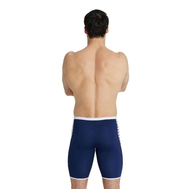 Hommes Spiral Vision Jammer De Natation - Noir/ Blanc