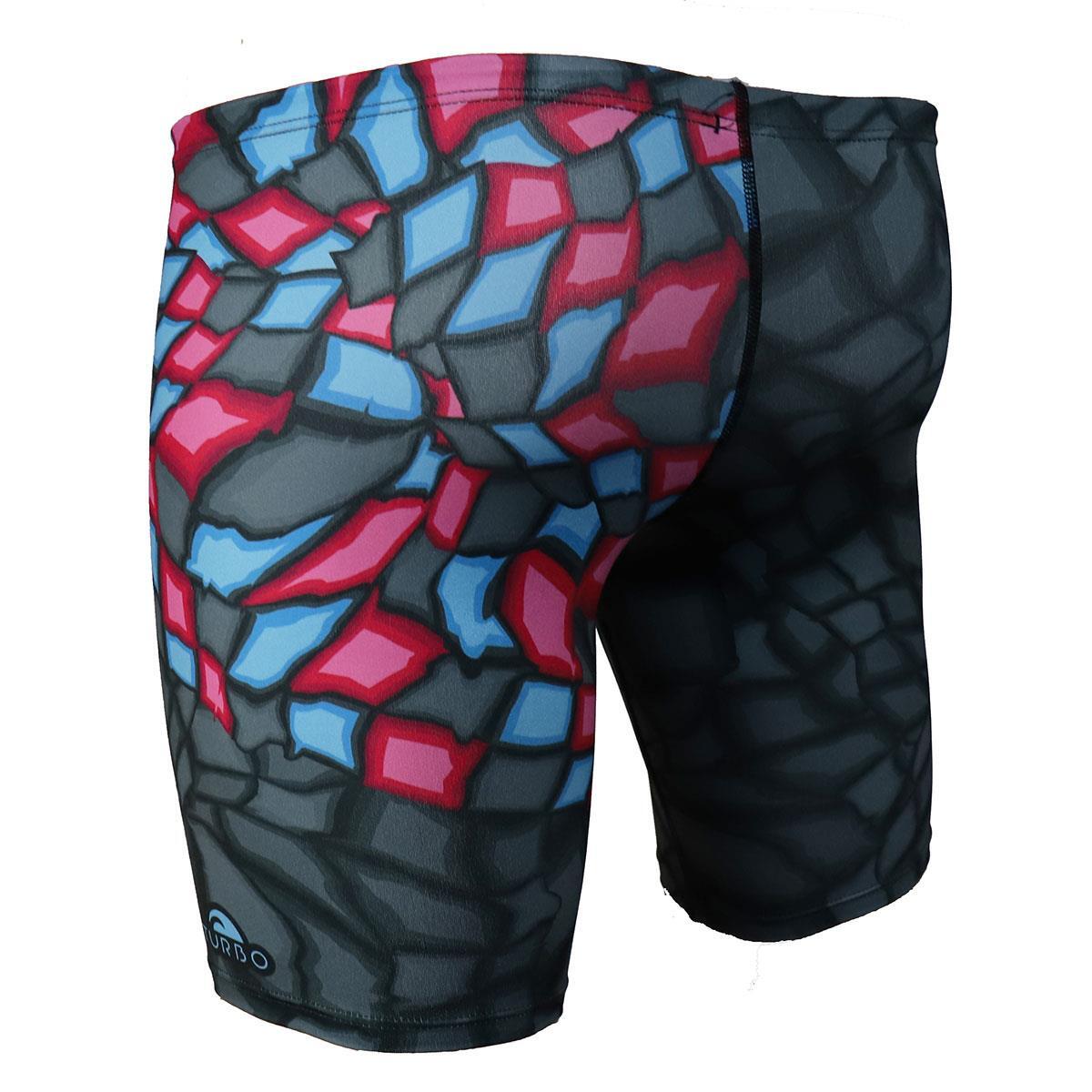 Turbo Men's Full Printed Crystal Jammer- Grey 2/3