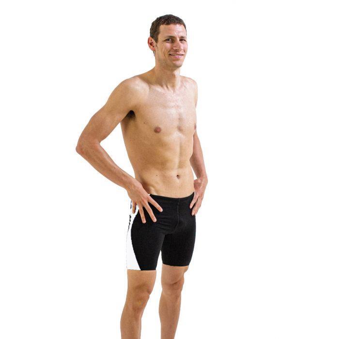 Finis Men's Splice Jammer - Black/ White 1/2