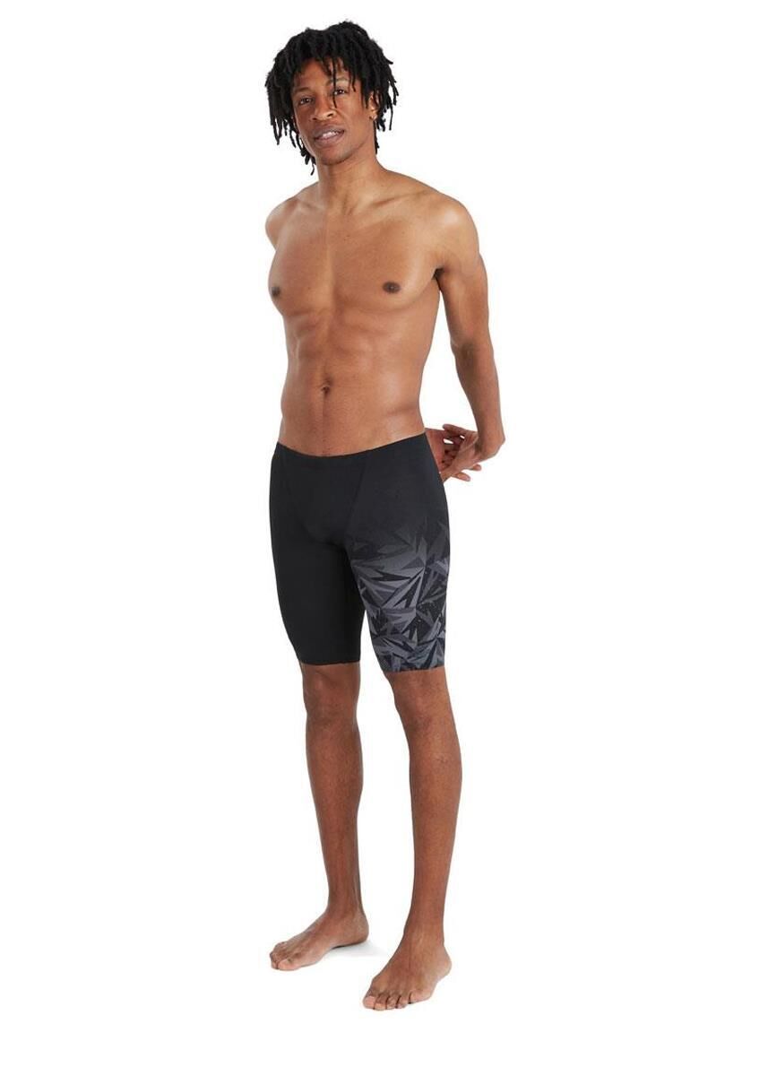 SPEEDO Speedo Men's Hyperboom Placement V-Cut Jammer - Black/ Oxid Grey