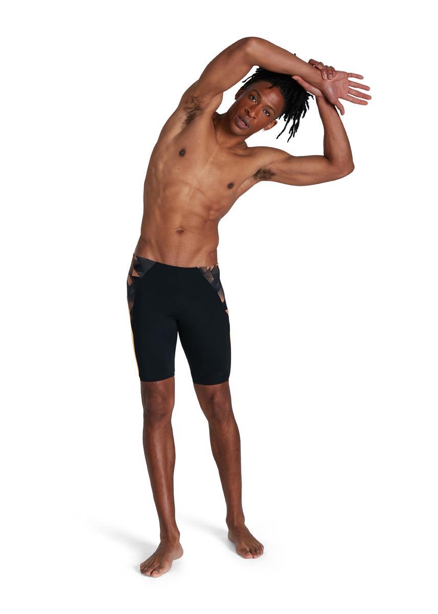 Speedo ECO END+ Splice Jammer - Black/ Papaya Punch/ USA Charcoal 2/5