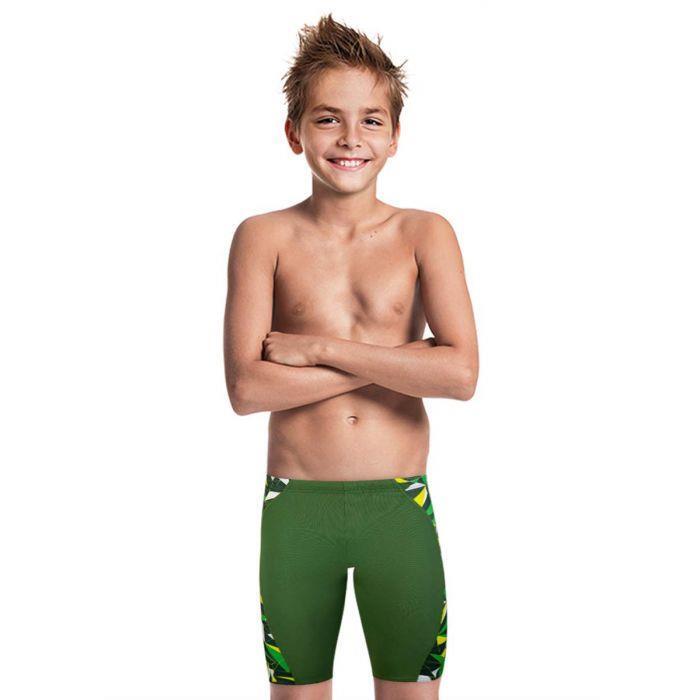 Jaked Boy's Diamonds Jammer - Green 1/4