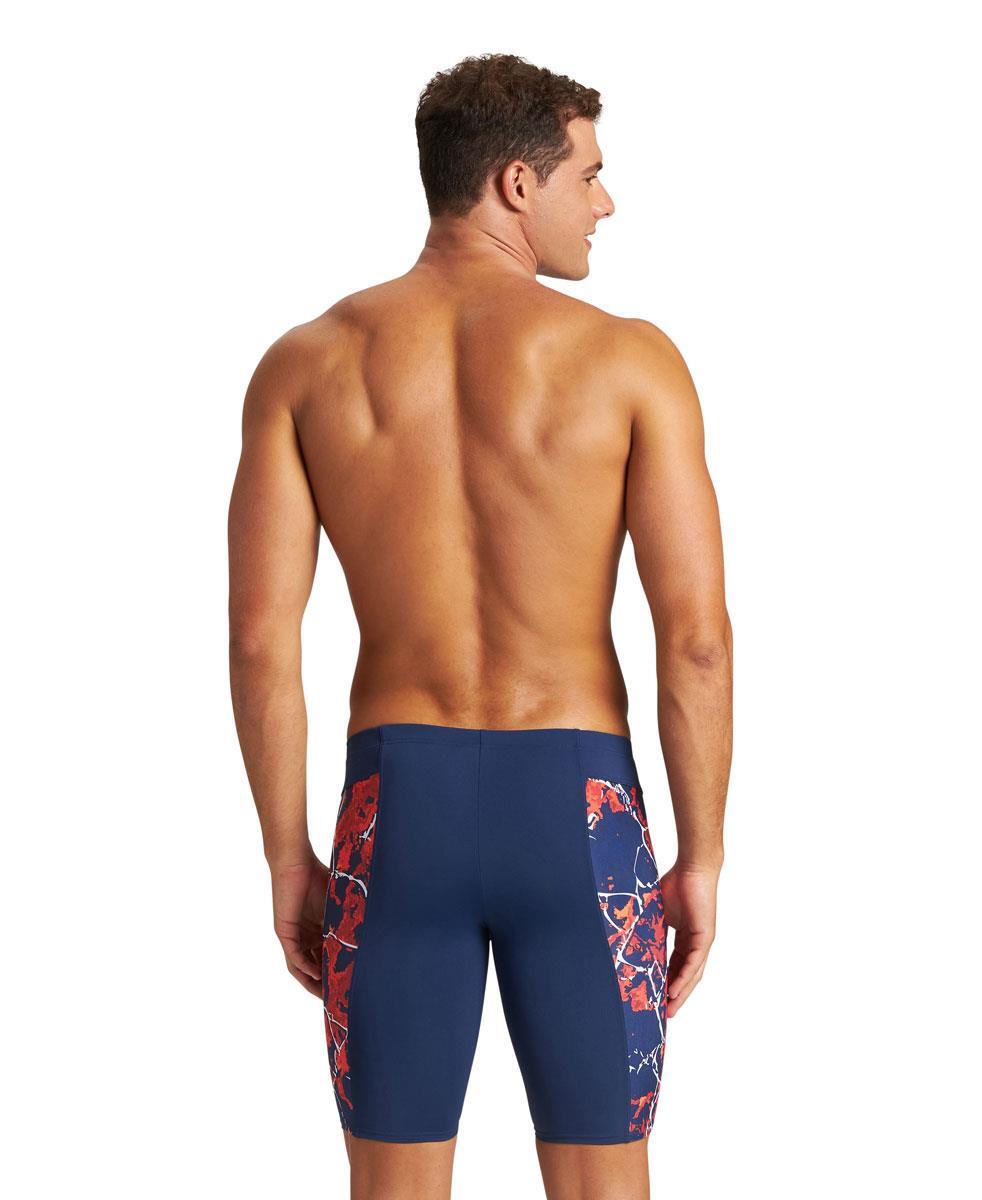 Arena Men's Earth Texture Jammer - Navy/ Red Multi 2/4