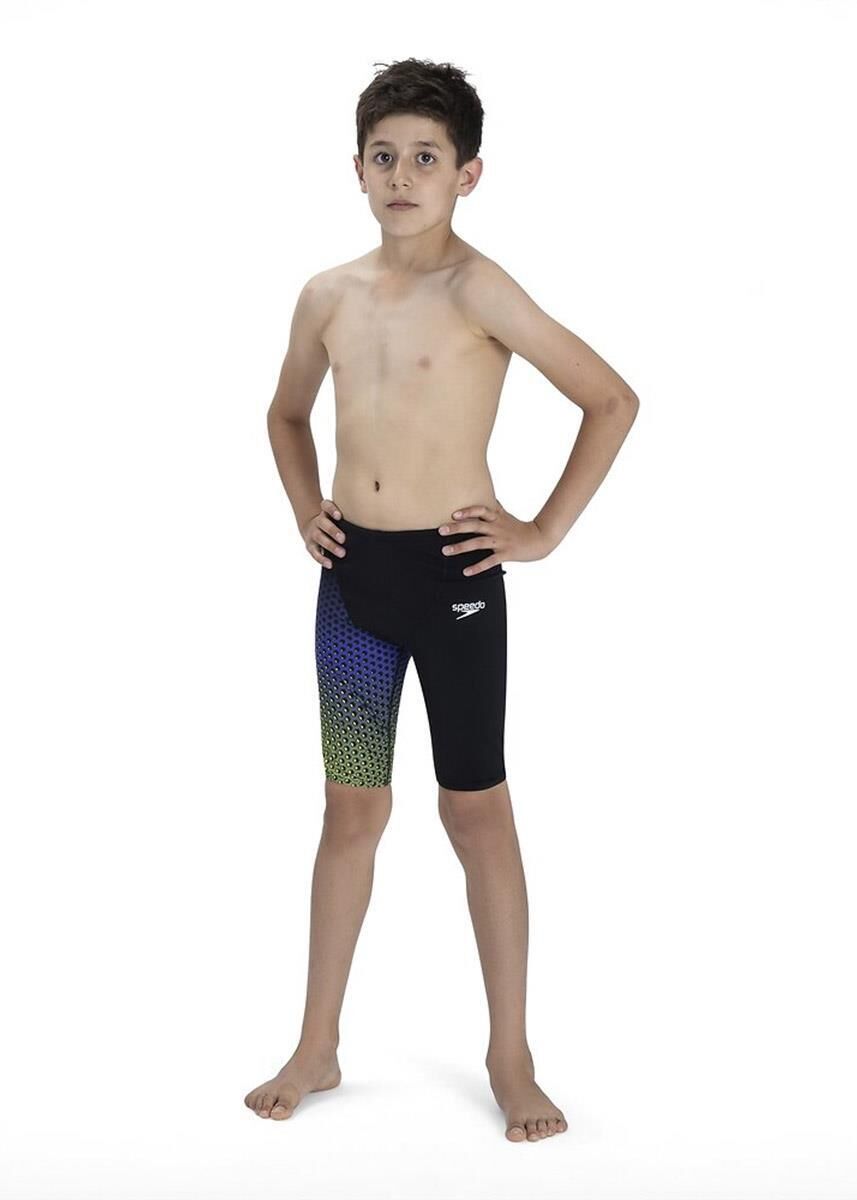 SPEEDO Speedo Boy's Fastskin Junior Endurance+ High Waisted Jammer - Black / Violet