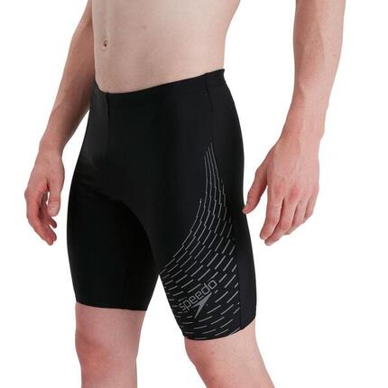Speedo Medley Logo Jammer Herren - Schwarz/Schiefer - UK 26