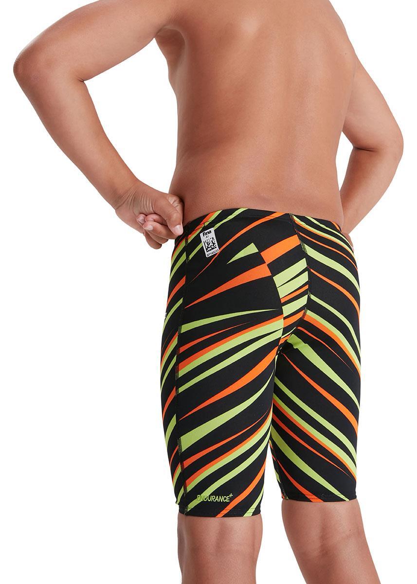 Speedo Fastskin Junior Endurance+ High Waist Jammer - Black/ Atomic Lime/ Salso 3/5