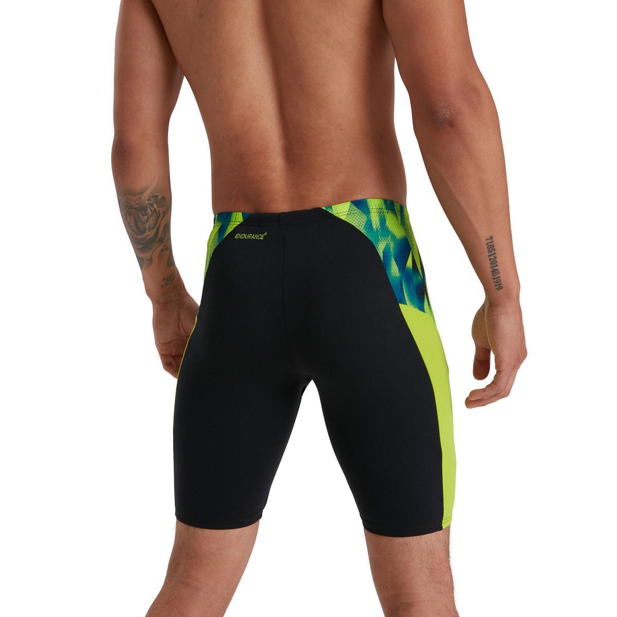 Speedo Men's Eco Endurance+ Splice Jammer - Black/ Lime/ Nordic Teal 2/5