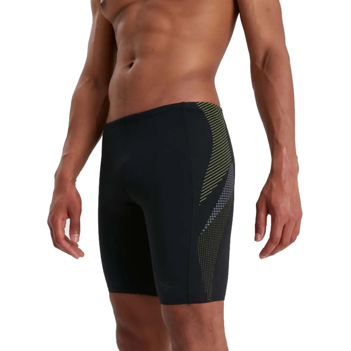 SPEEDO Speedo Men's Tech Panel Jammer - Black/ Atomic Lime/ Charcoal