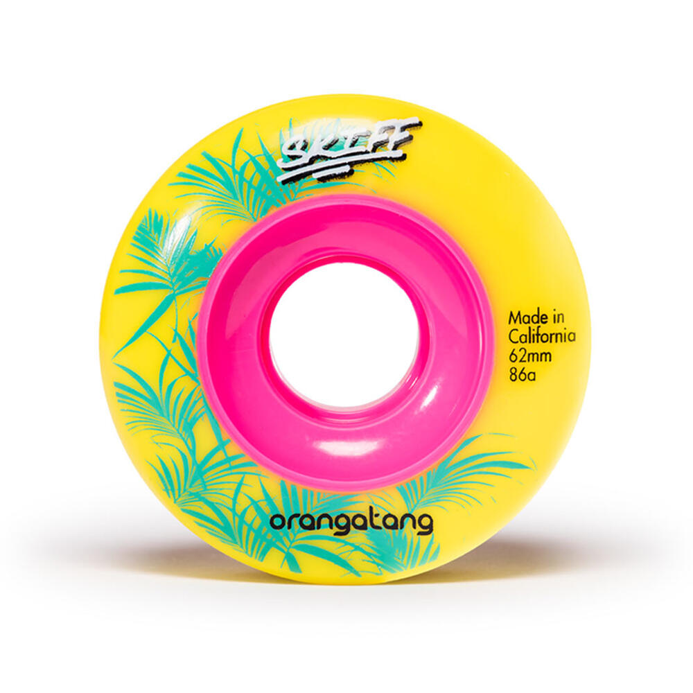 SKIFF Longboard FreeRide & Slashing Wheels inc JEHU Bearings 62mm/86a – Set 4 2/4
