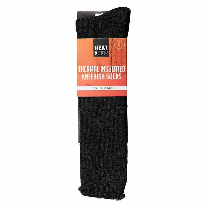 Heatkeeper hommes chaussettes thermo genoux anthracite 2-PACK