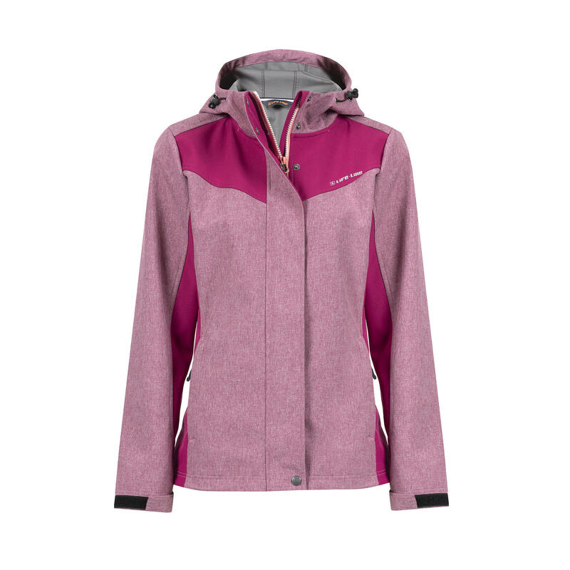 Carmen Dames Softshell Jas - Berry Melange Dames Dames