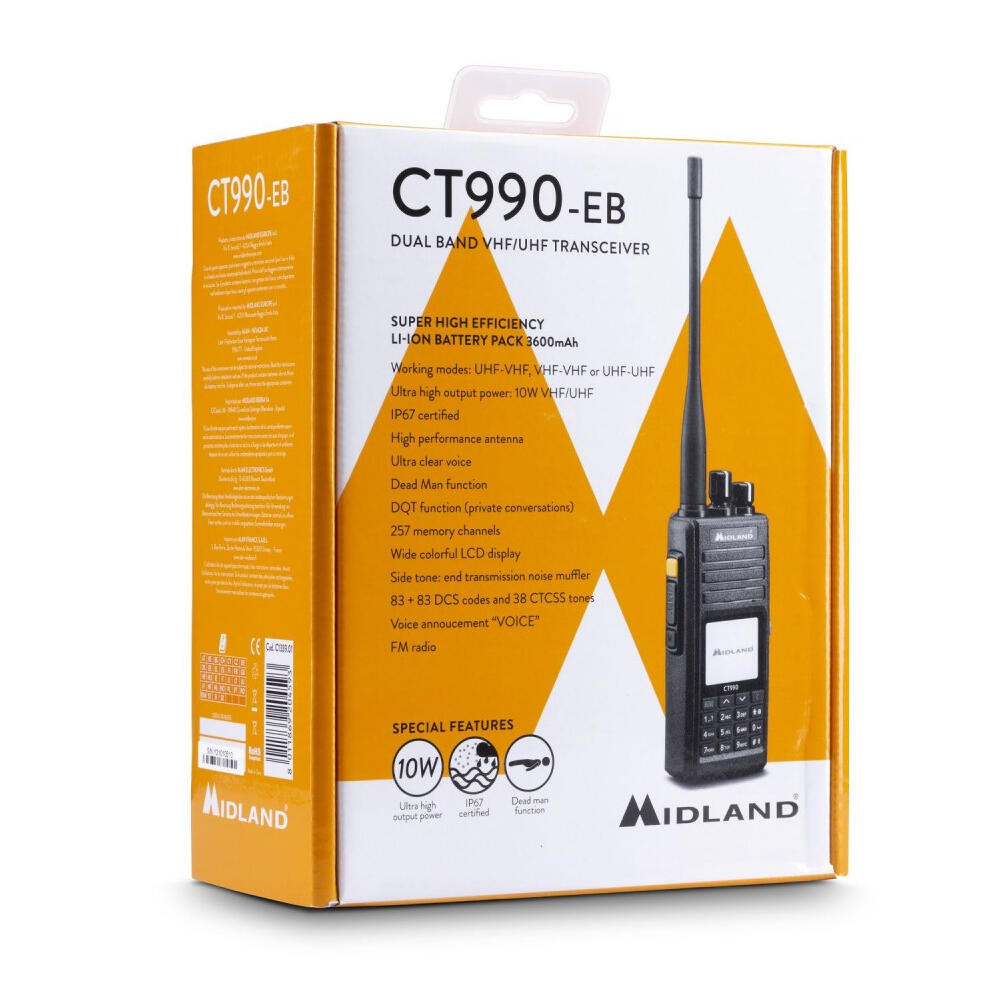Radio portable double bande CT-990 EB 3/7