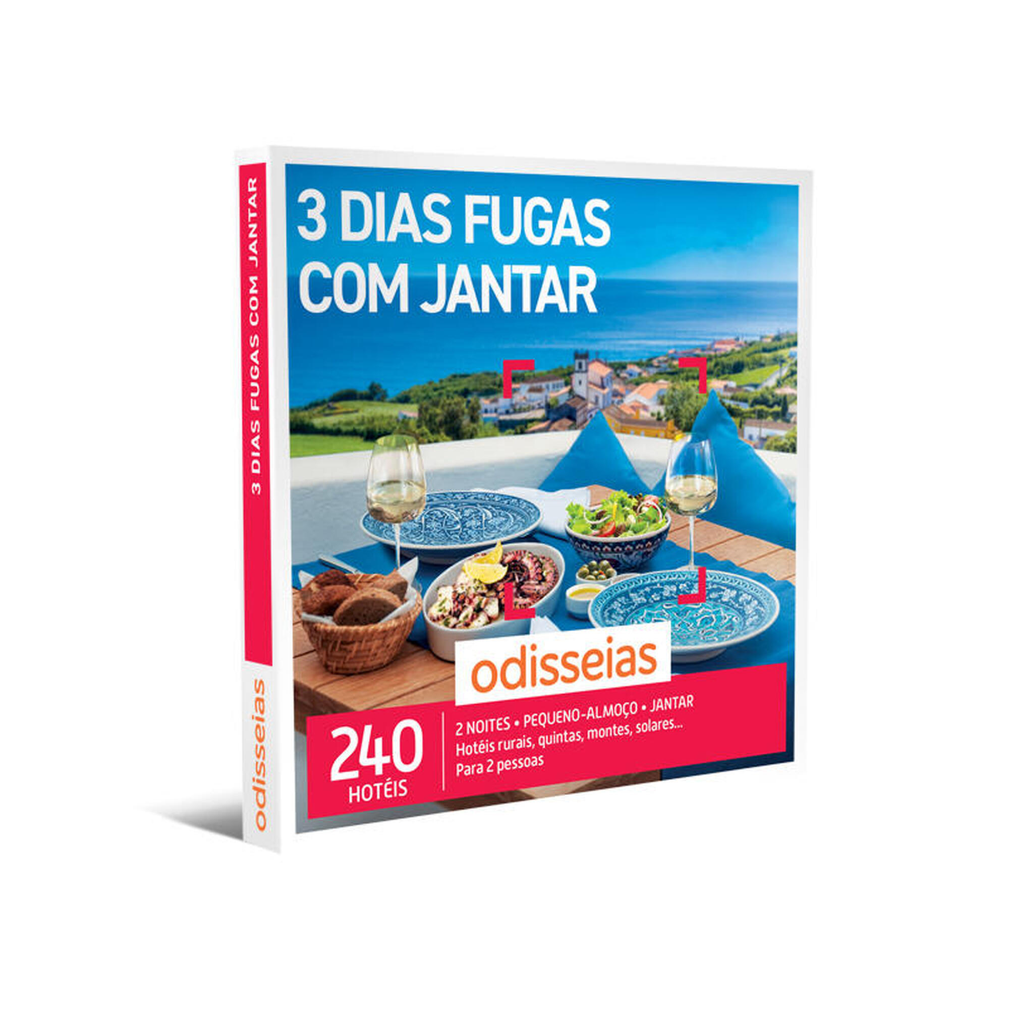 Pack Presente - 3 Dias Fugas com Jantar - Experiência de 2 noites e jantar a 2