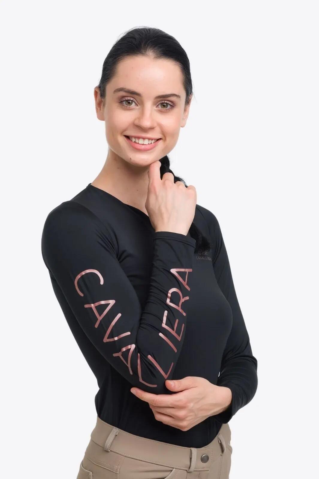 High Performance Lovas Felső Rose Gold - Hosszú Ujjú, fekete 5/8