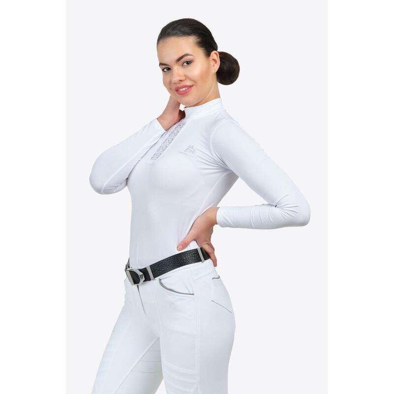 Jezdecká závodní košile Silver Pop - Dlouhý rukáv