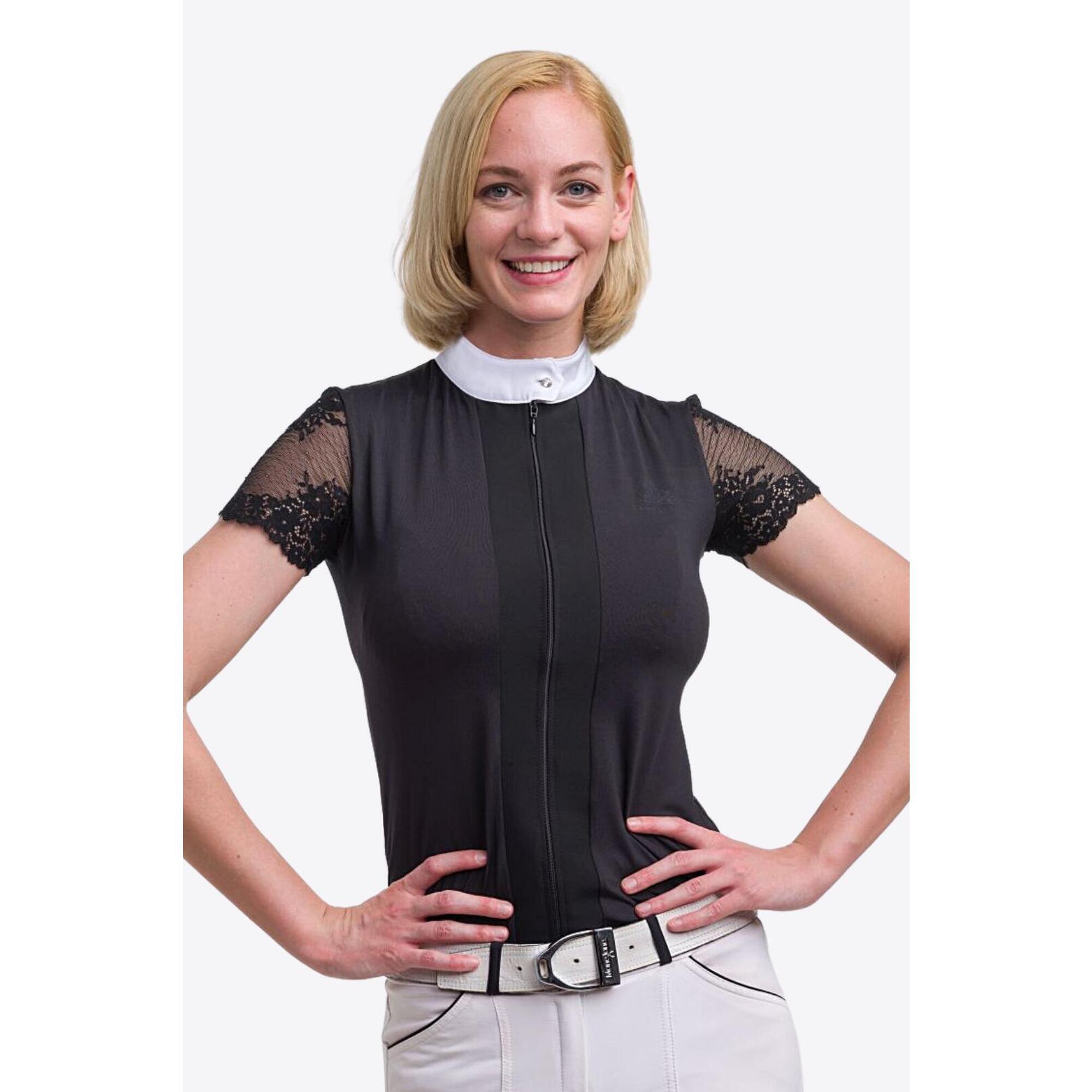 CAVALLIERA Jezdecká závodní košile Angel - Krátký rukáv