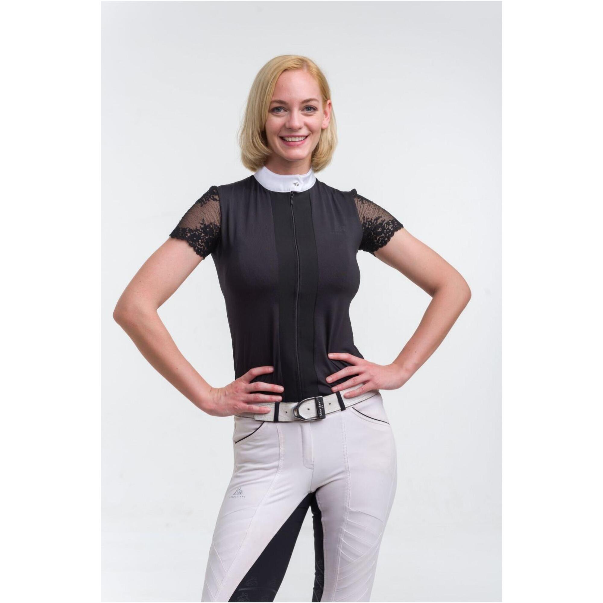 ANGEL short-sleeve polo shirt, Technical equestrian competition wear