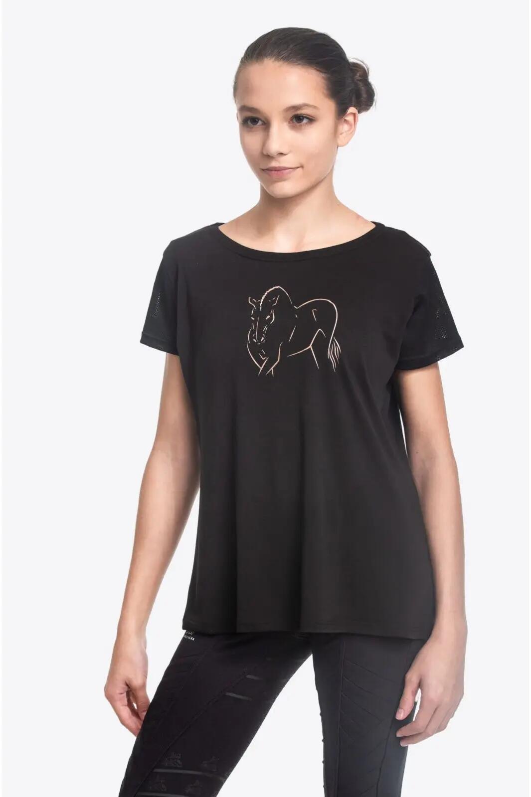 Lovas Felső Rose Gold - Rövid Ujjú, fekete 3/5