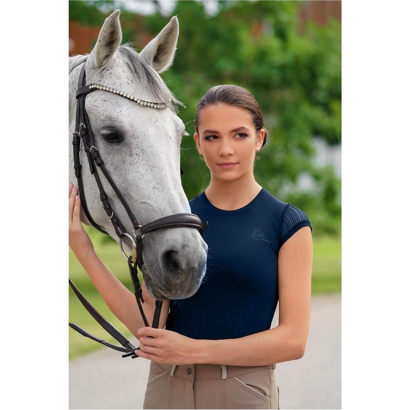 Reiten Top CASUAL CONTESSA - Kurzarm, Technische Reitsportbekleidung