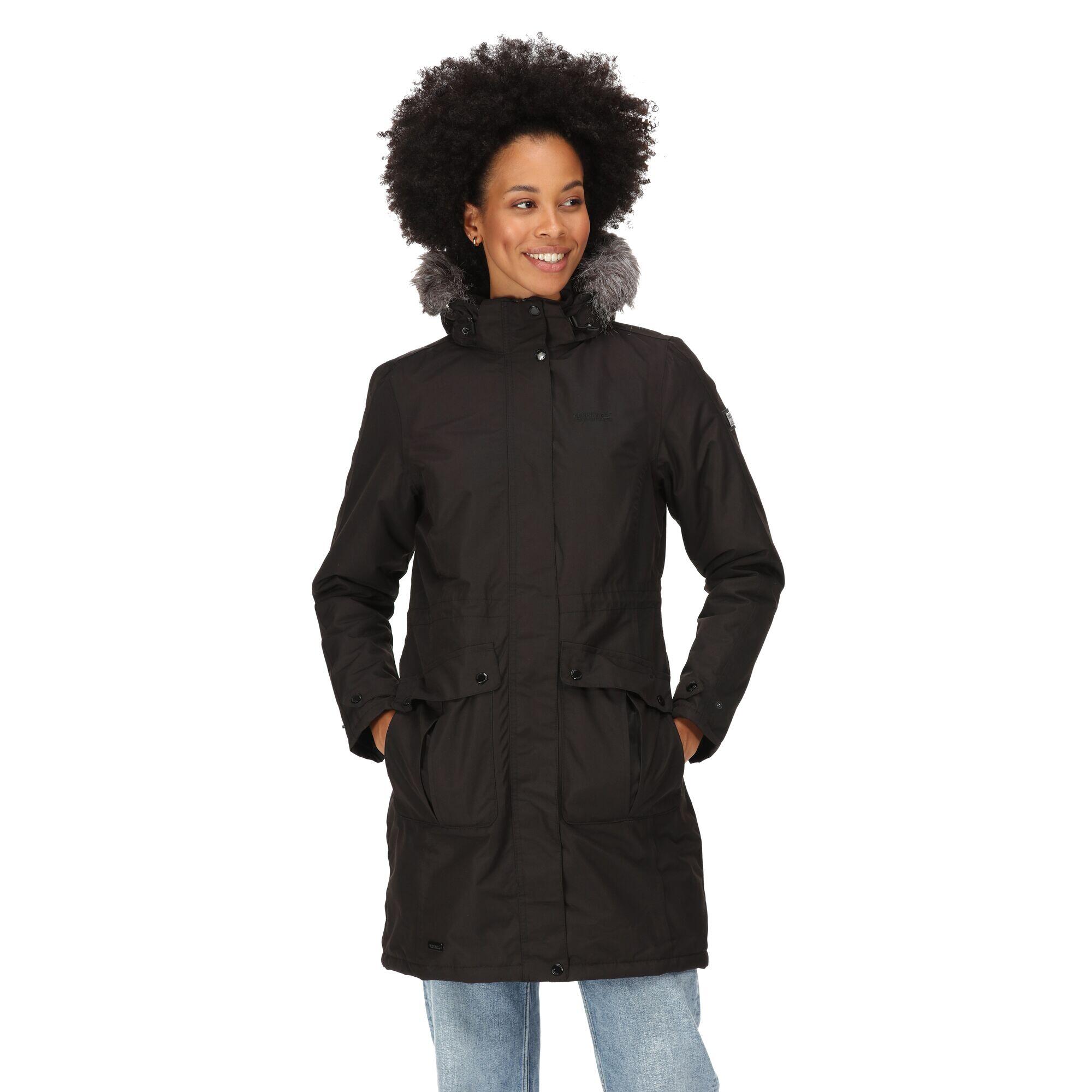 REGATTA Lumexia III Women's Hiking Knee Length Parka Jacket - Black