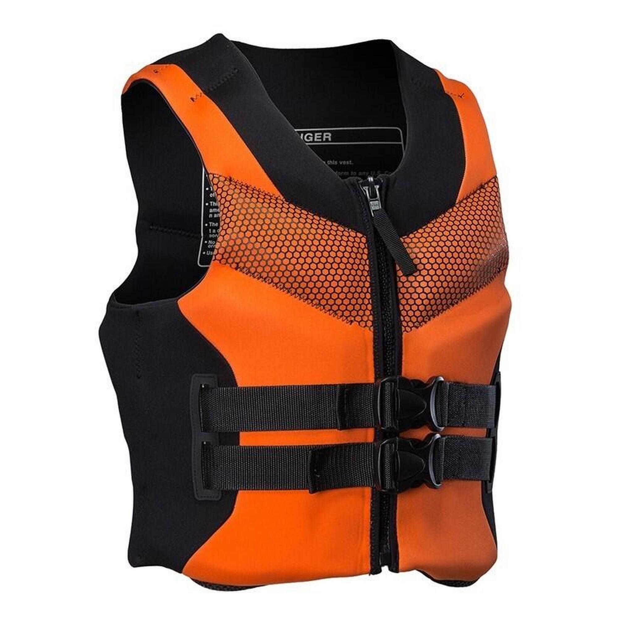 KOL OUTDOOR Lifejacket Neoprene Sport Orange para desportos aquáticos.