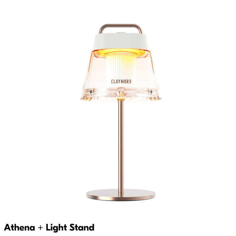 Lamp Athena i Lantern (White) + Light Stand (Copper) Set