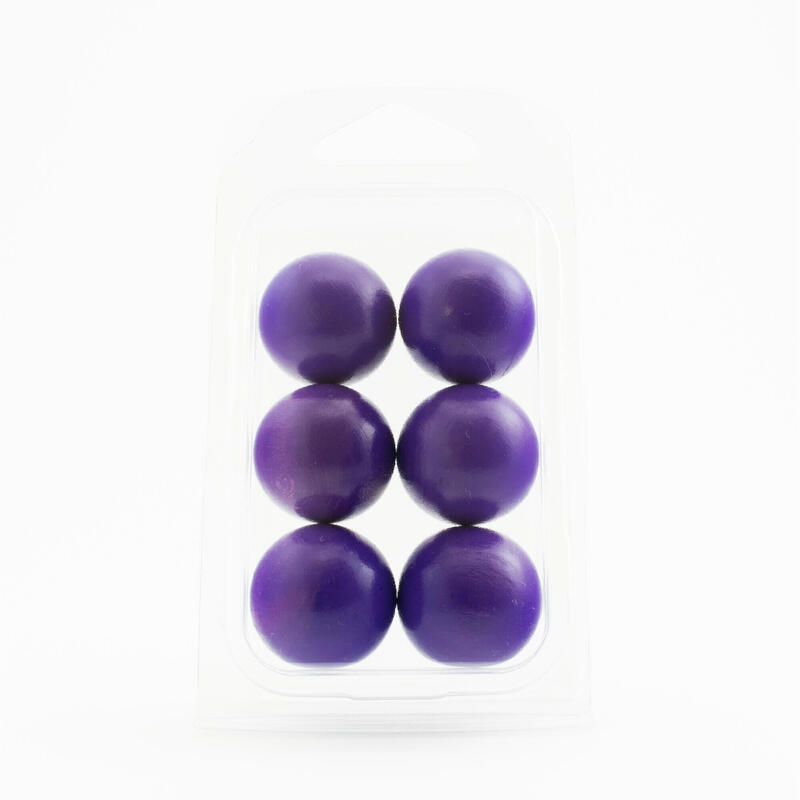 Zielkugeln Boule Pétanque 6 Stück - Buche - Farbe Violett- im Blister