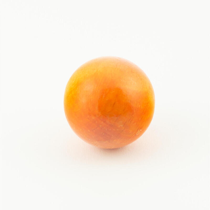 Zielkugeln Boule Pétanque 6 Stück - Buche - Farbe Orange - im Blister