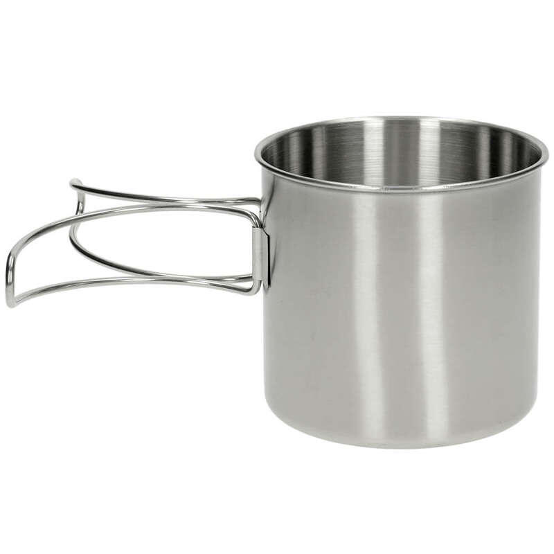 Mil-Tec 600ml Stainless Steel Mug with Wire Handle 2/5