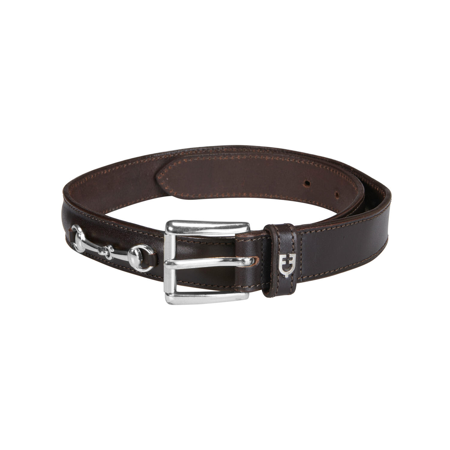 EQUESTRO Horse Ride lederen riem met snaffle stukjes