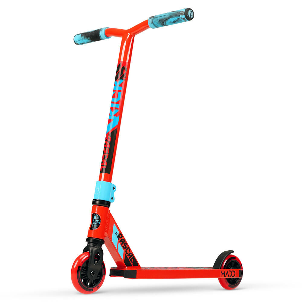 MADD GEAR PRO MADD GEAR KICK RASCAL IV JUNIOR PRO STUNT SCOOTER – AGE 4+ - RED / BLUE