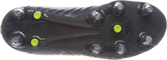 CANTERBURY STAMPEDE 3.0 PLUS SG-BLACK/LIME RUGBY BOOT 4/5