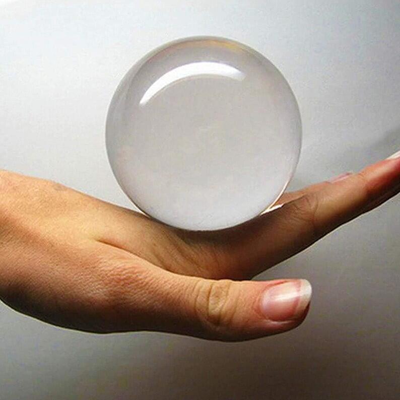 Clear Acrylic Contact Ball and protective bag 3/3
