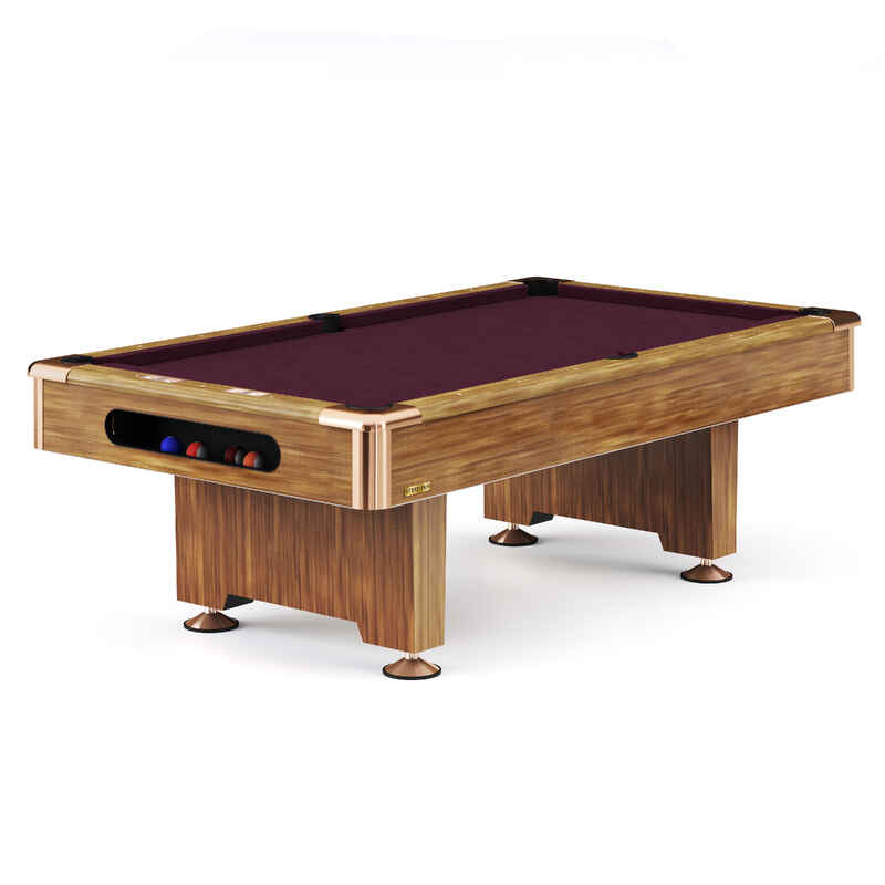 Stradivari Billardtisch "Club Pro" in Eiche Natur, Simonis 860 Wine, 7 ft