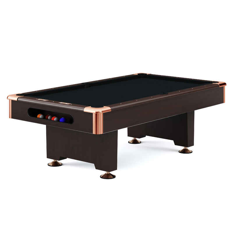 Automaten Hoffmann Billardtisch Club Pro in Nussbaum, Simonis 860 Black, 7 ft