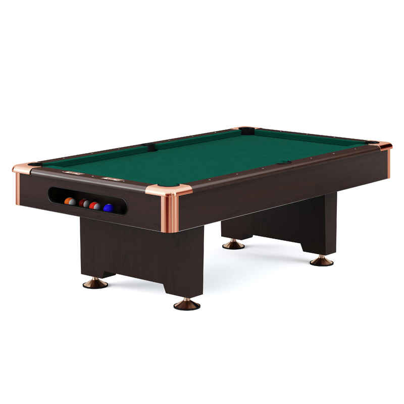 Automaten Hoffmann Billardtisch Club Pro in Nussbaum, Anti-Fleck Grün, 7 ft